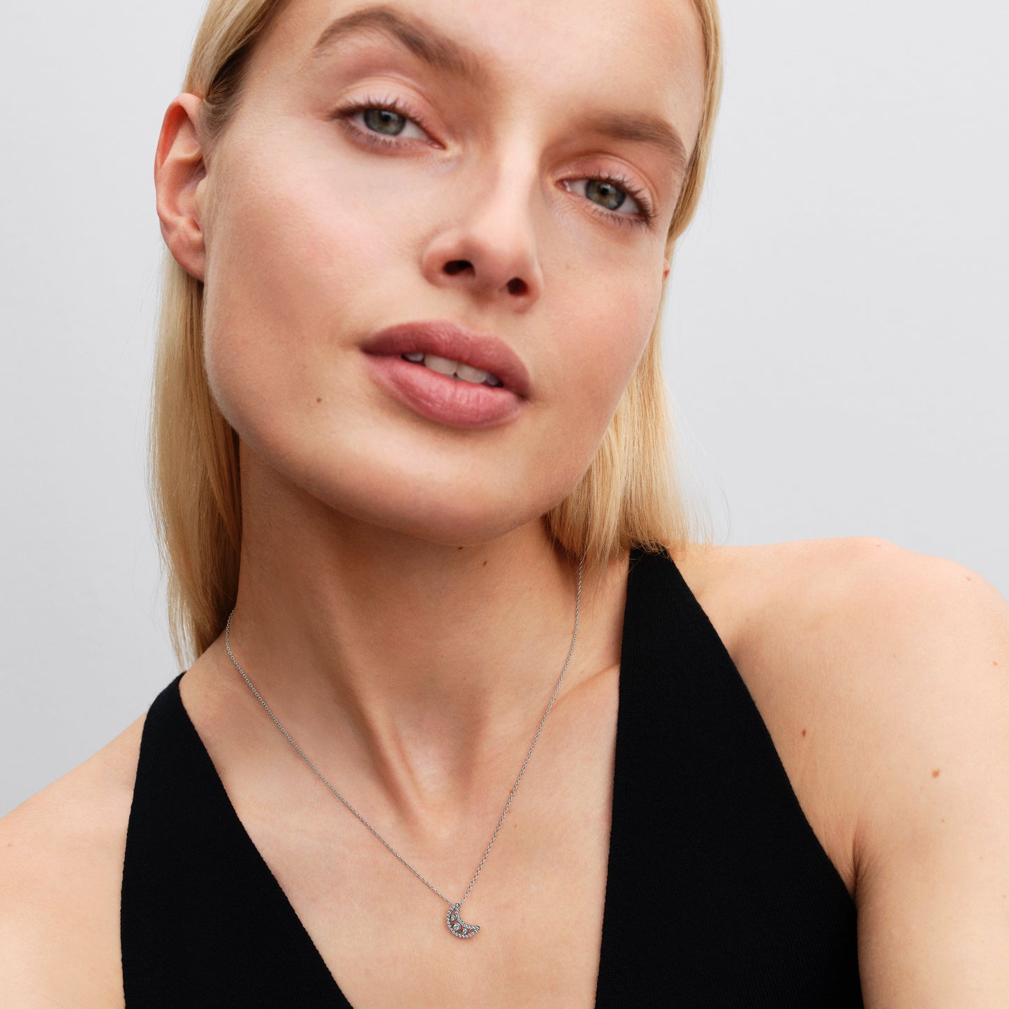 Crescent Moon Pendant Necklace