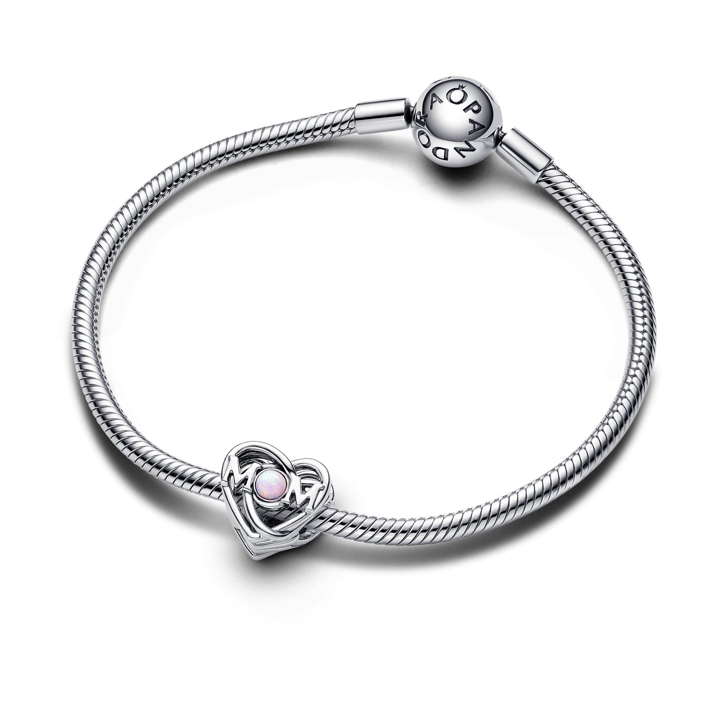 Openwork Mom & Heart Charm