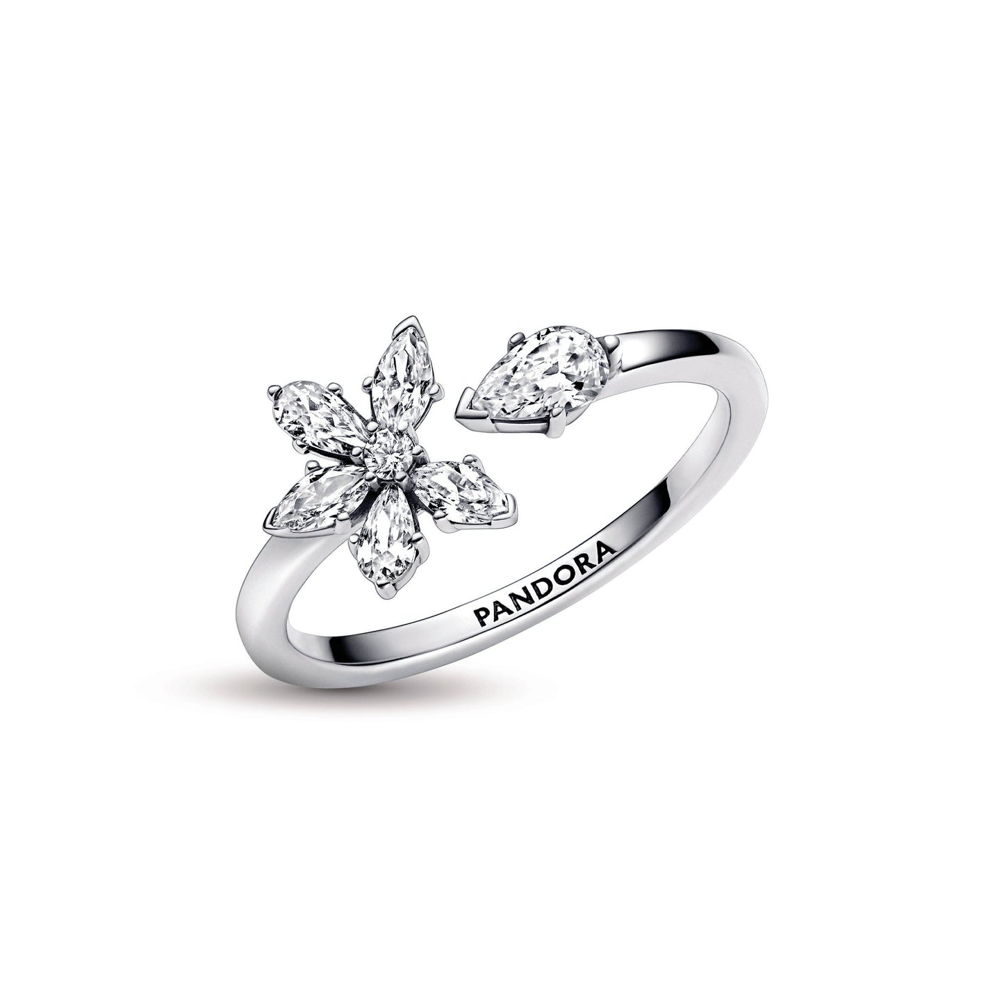 Sparkling Herbarium Cluster Open Ring