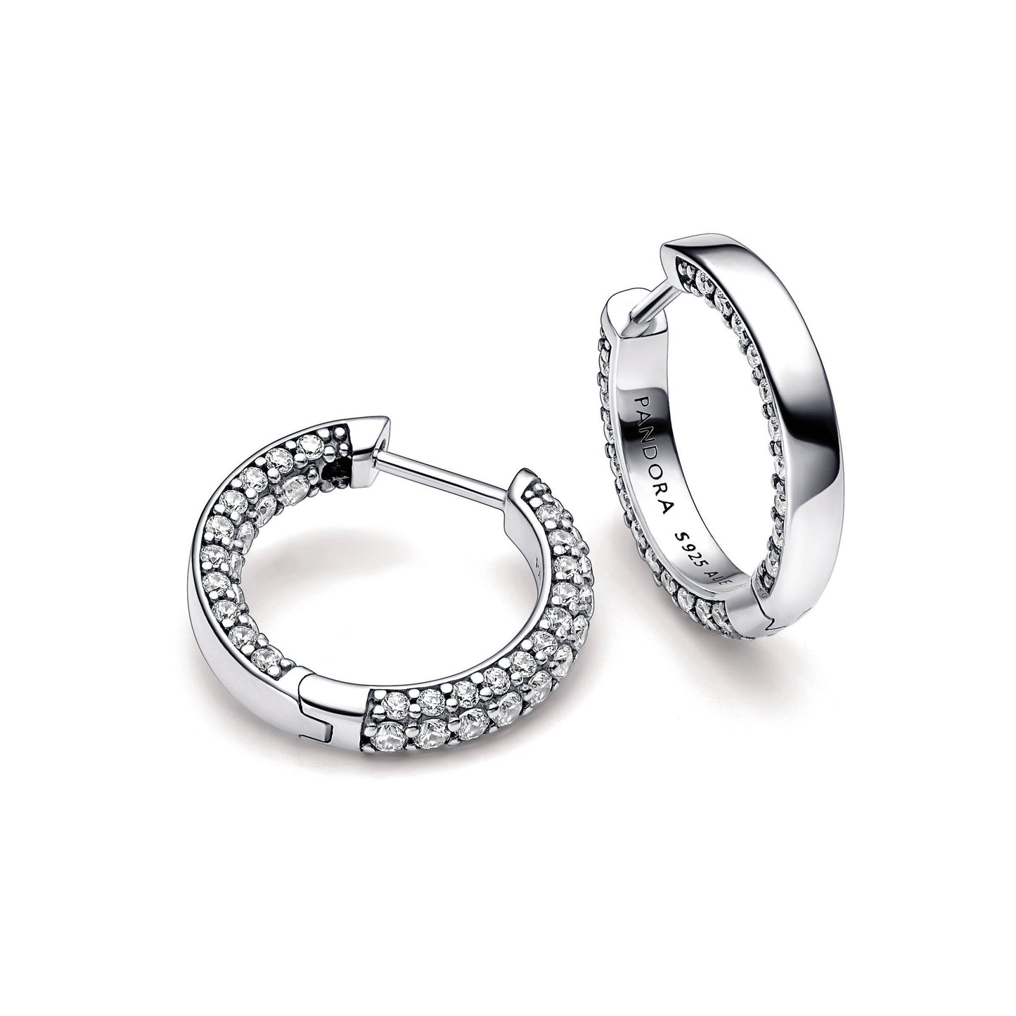 Pandora Timeless Pavé Single-row Hoop Earrings