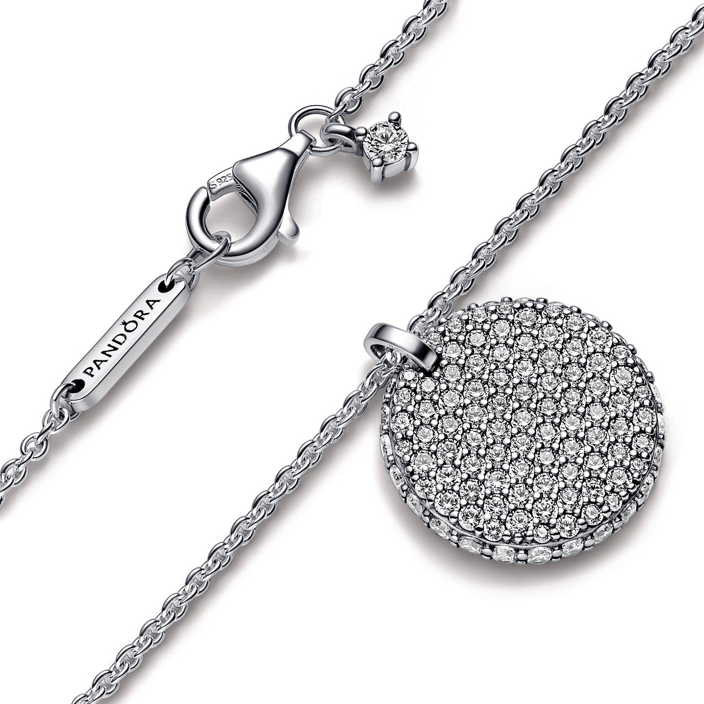 Pandora Timeless Pavé Round Pendant Necklace