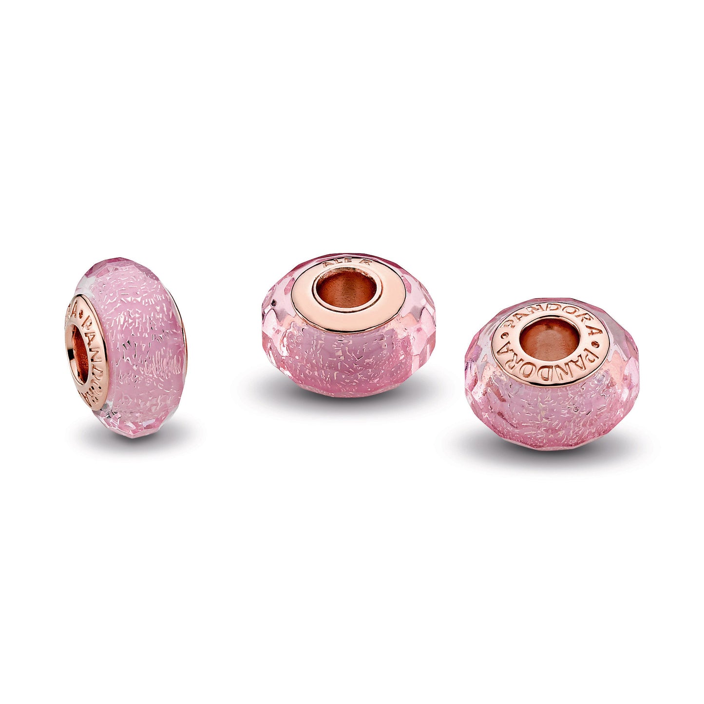Faceted Pink Murano Glass Charm