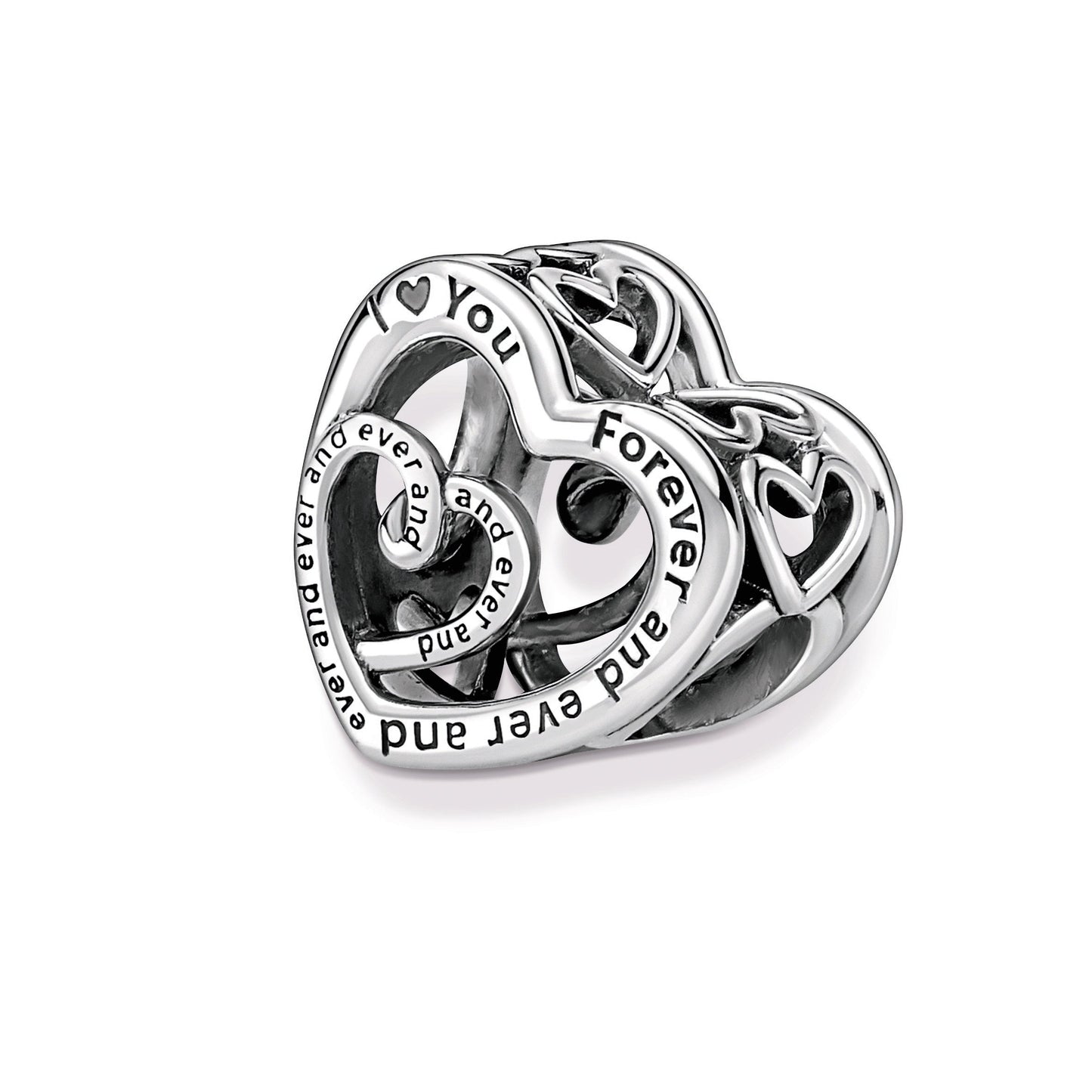 Entwined Infinite Hearts Charm