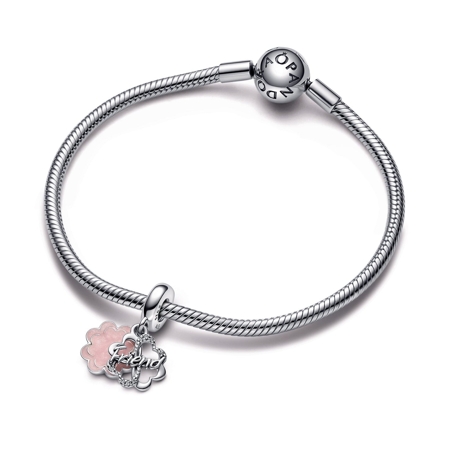 Four-leaf Clover Friendship Double Dangle Charm