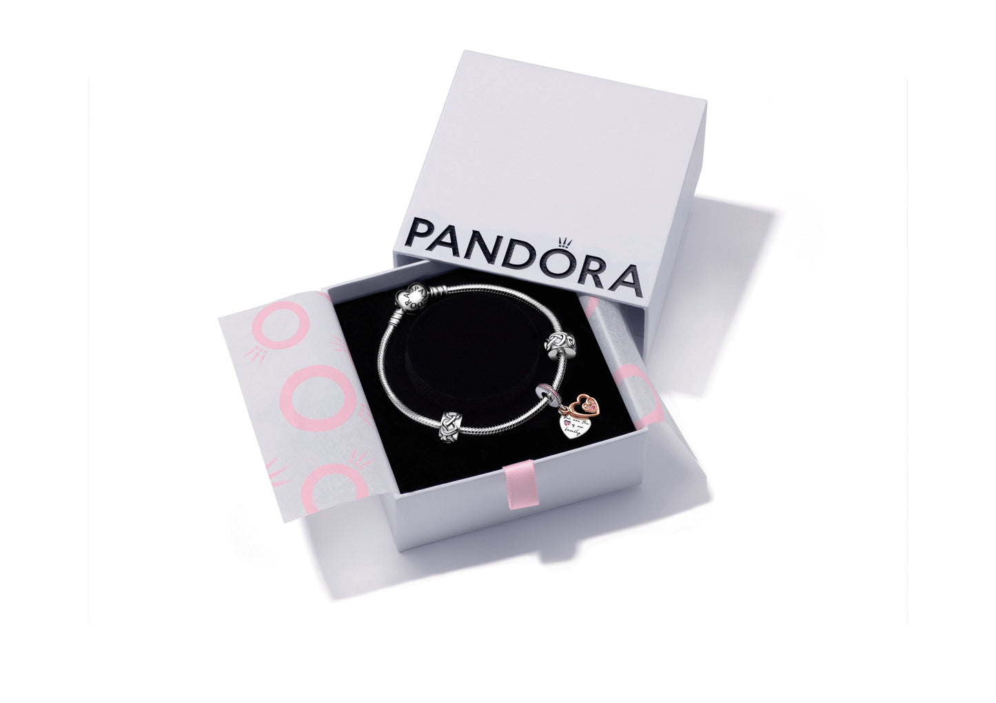 Entwined Infinite Hearts Full Bracelet Gift Set