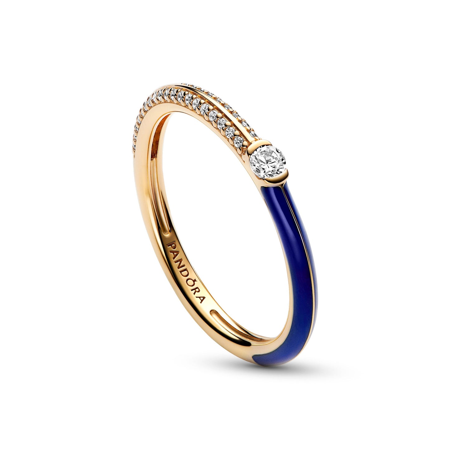 Pandora ME Pavé & Blue Dual Ring