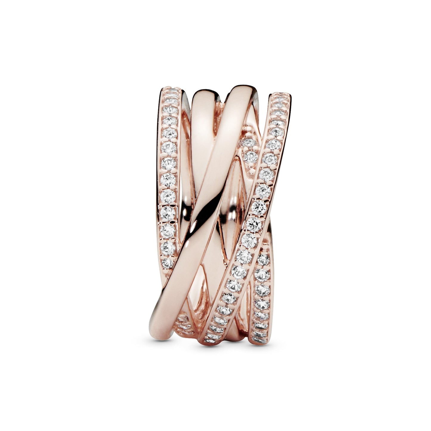 Sparkling & Polished Lines Ring
