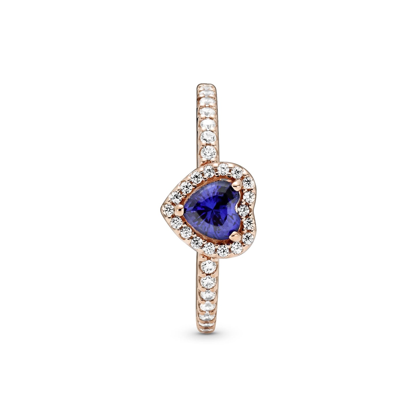 Sparkling Elevated Heart Ring