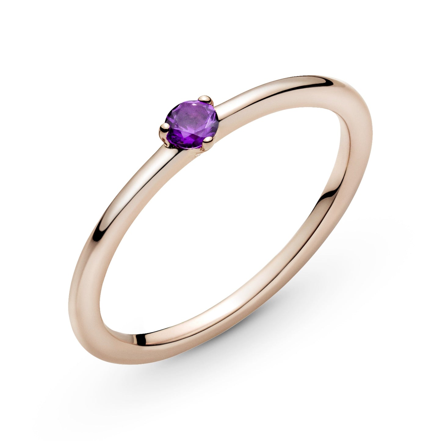 Purple Solitaire Ring