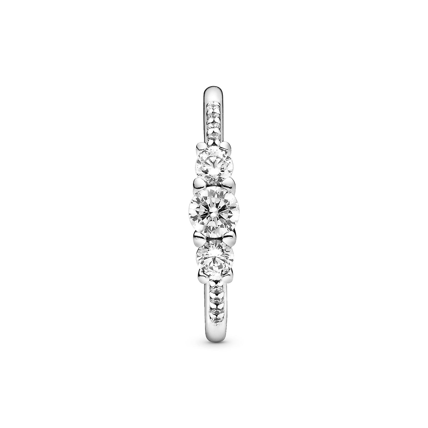 Clear Three-Stone Ring