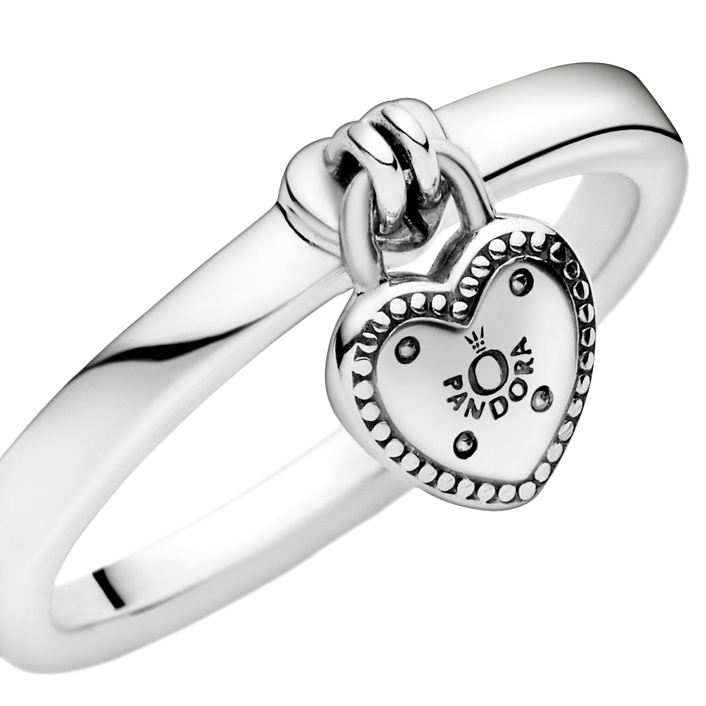 Heart-Shaped Padlock Ring