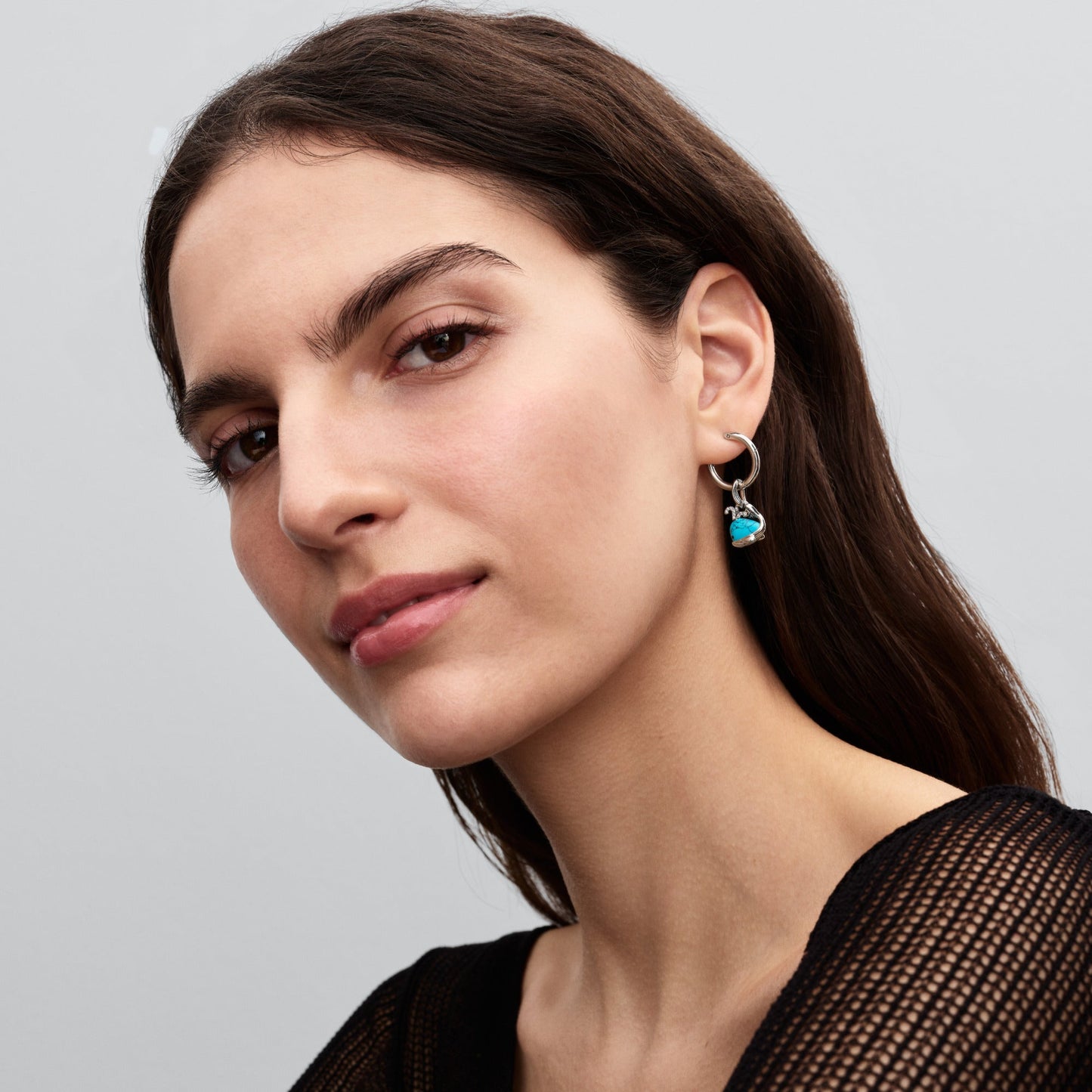 Turquoise-colored Whale Dangle Charm