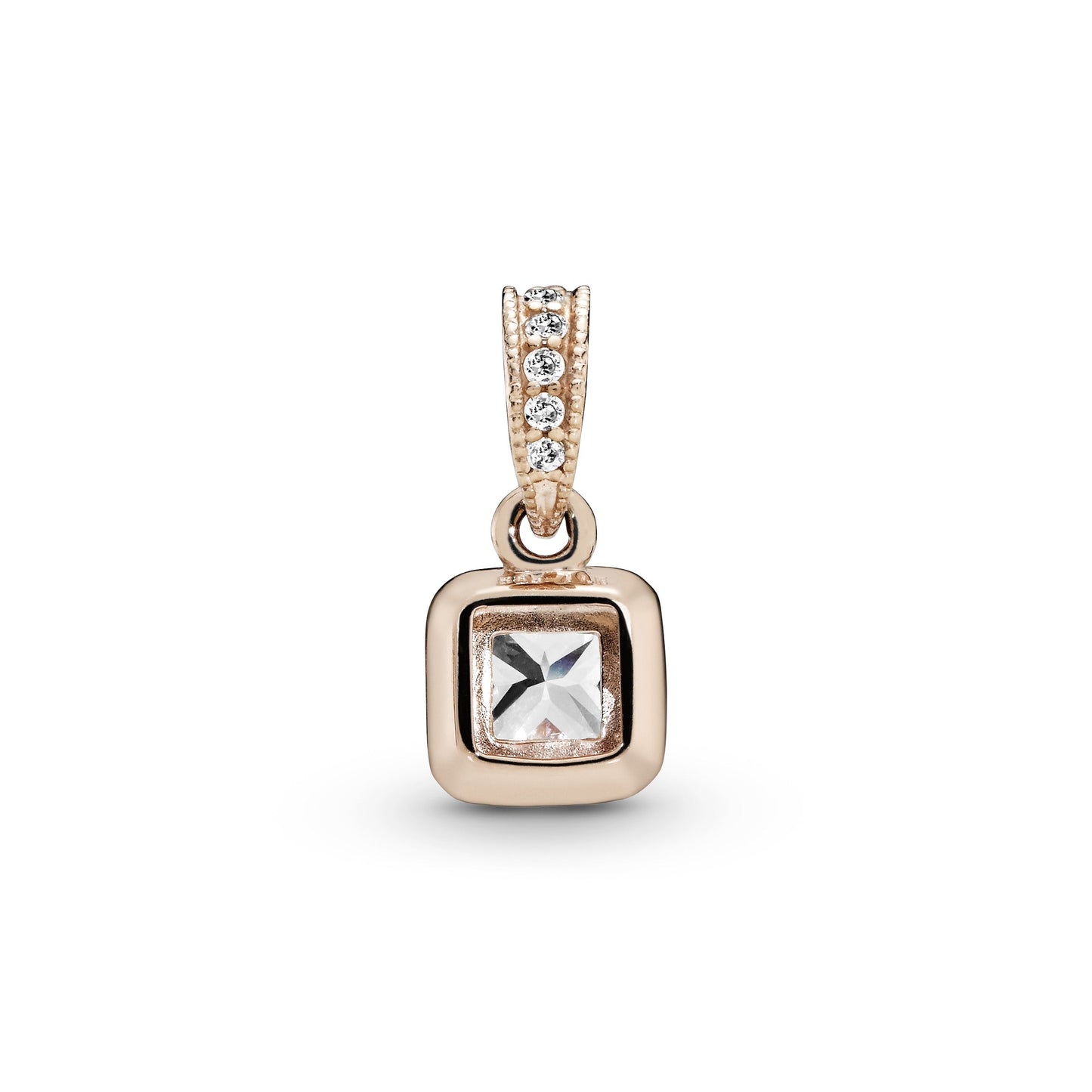 Square Sparkle Halo Pendant