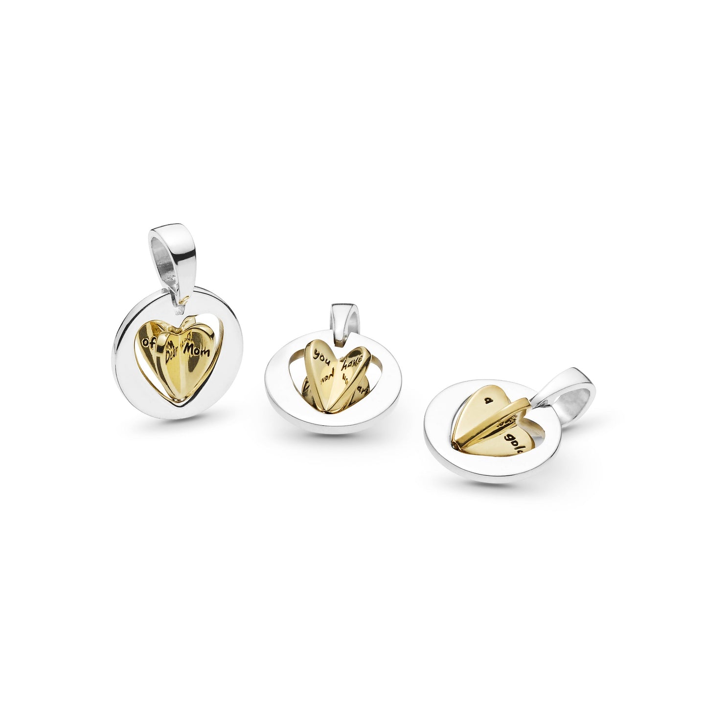 Mum's Golden Heart Dangle Charm