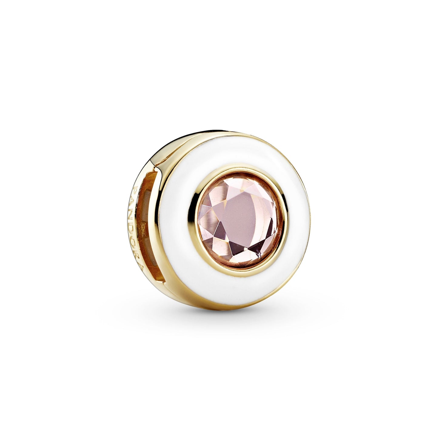 White Circle Clip Charm