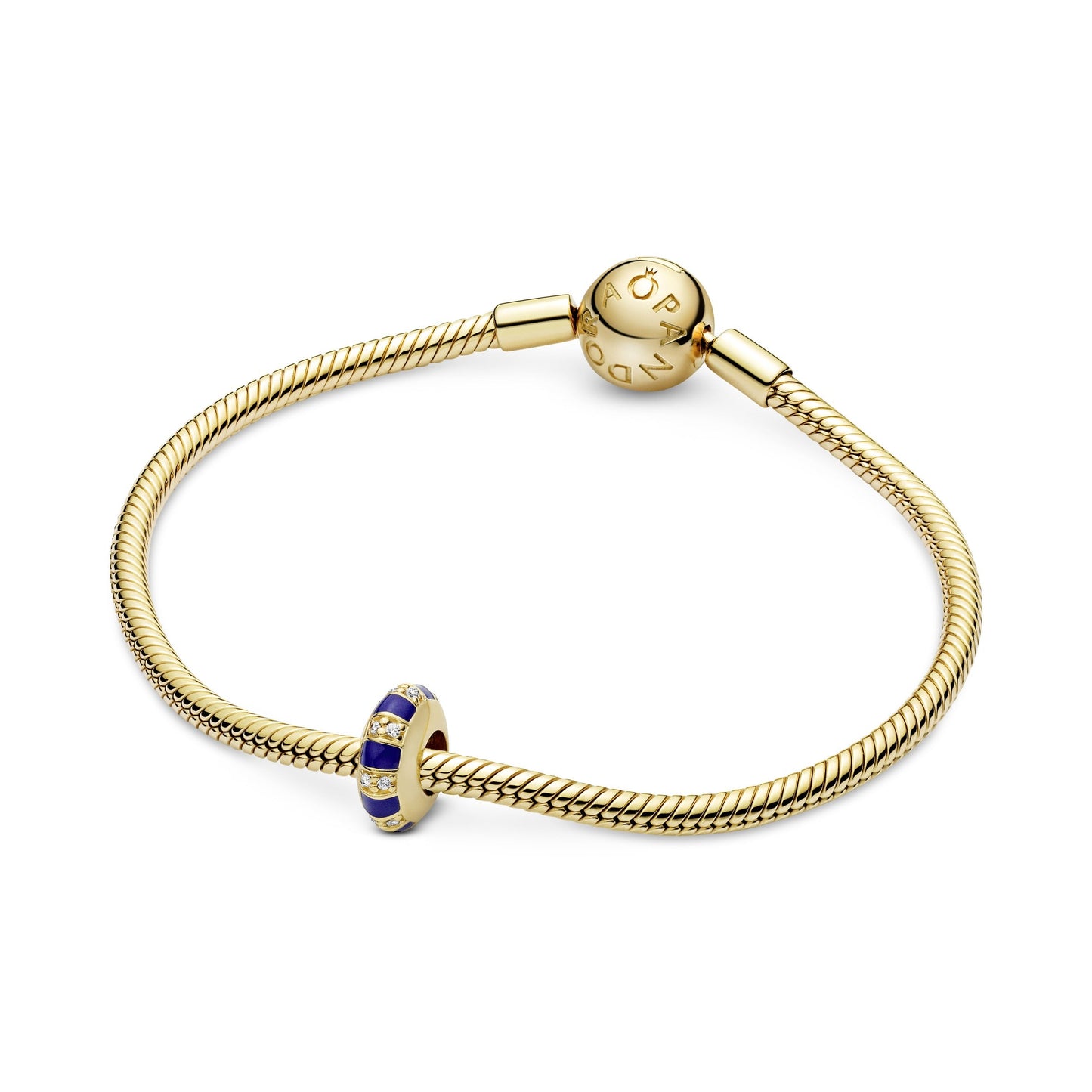 Blue Stripes Spacer Charm