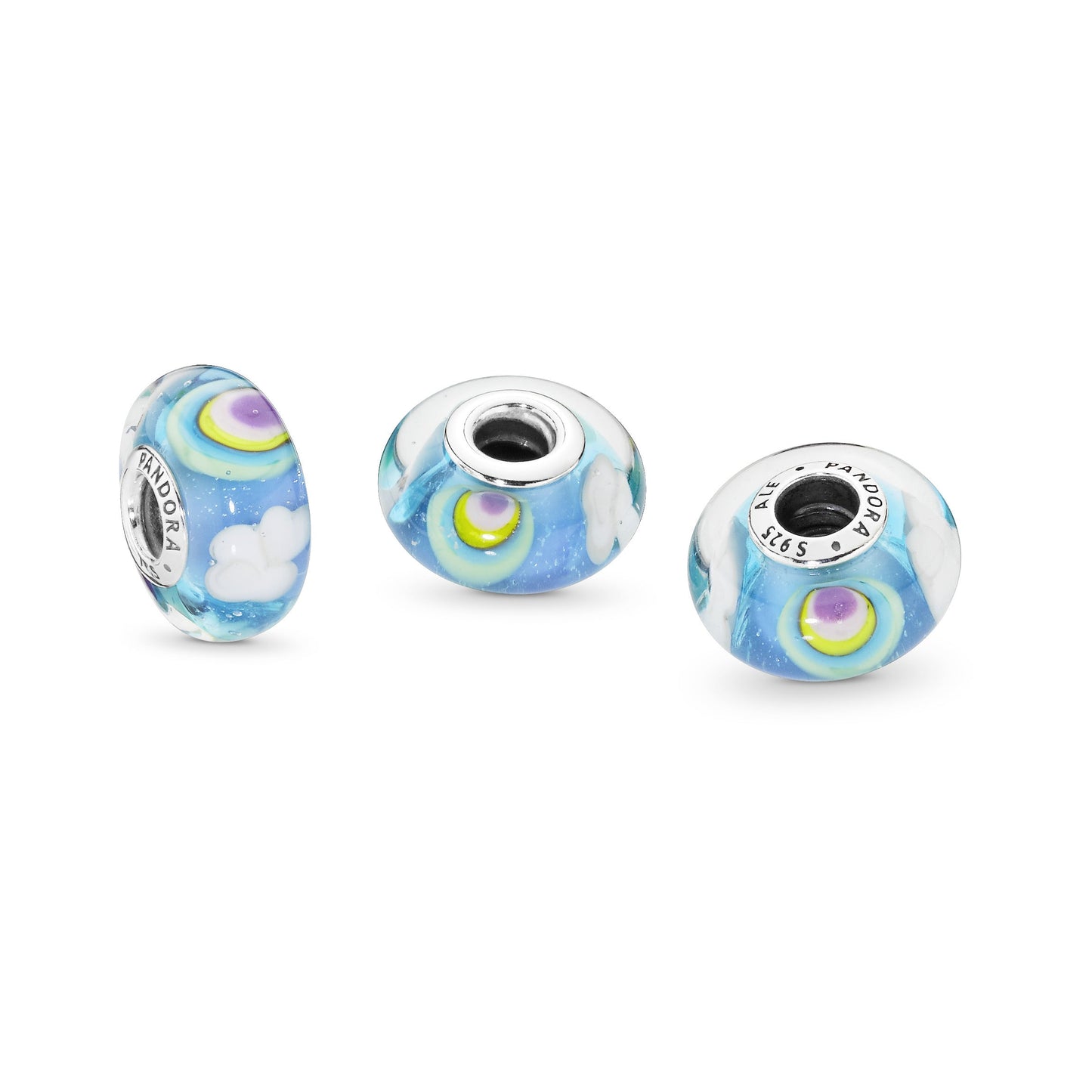 Rainbow Murano Glass Charm