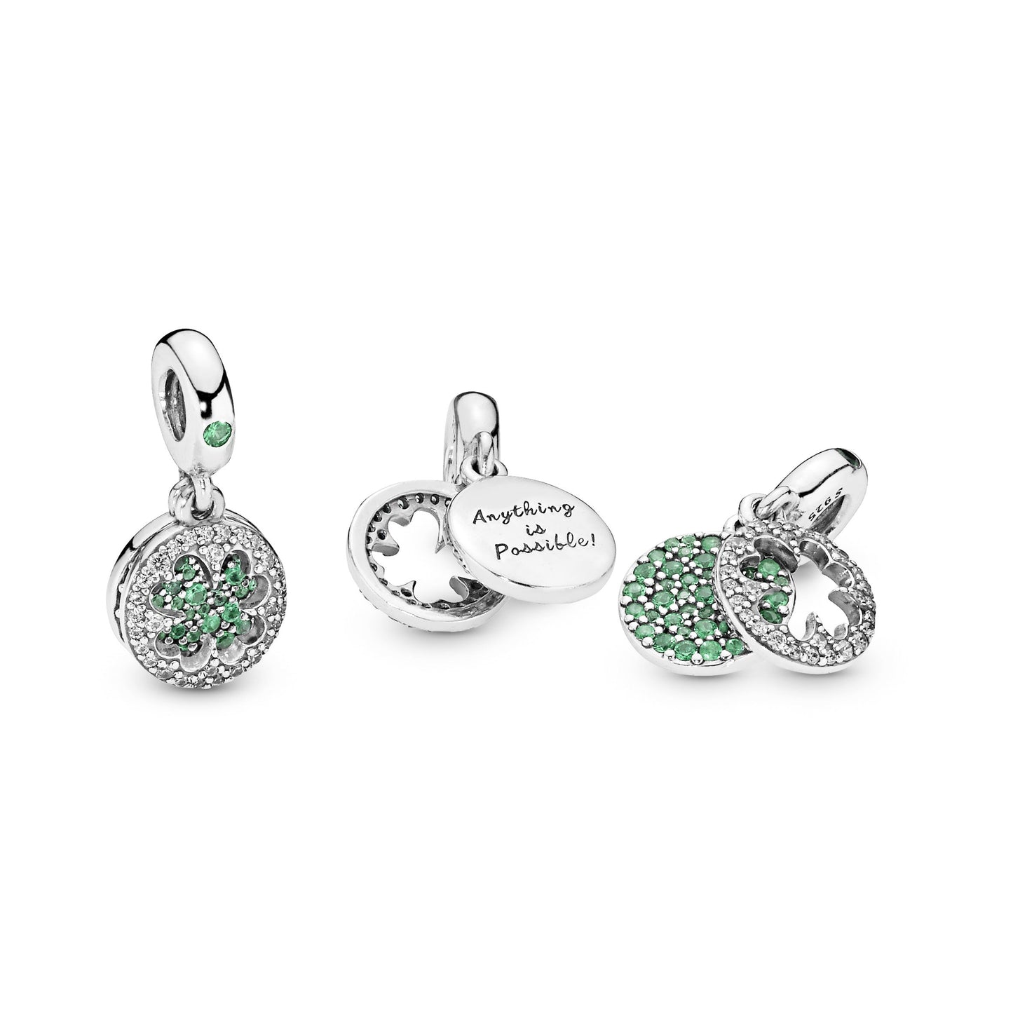 Lucky Four Leaf Clover Dangle Charm
