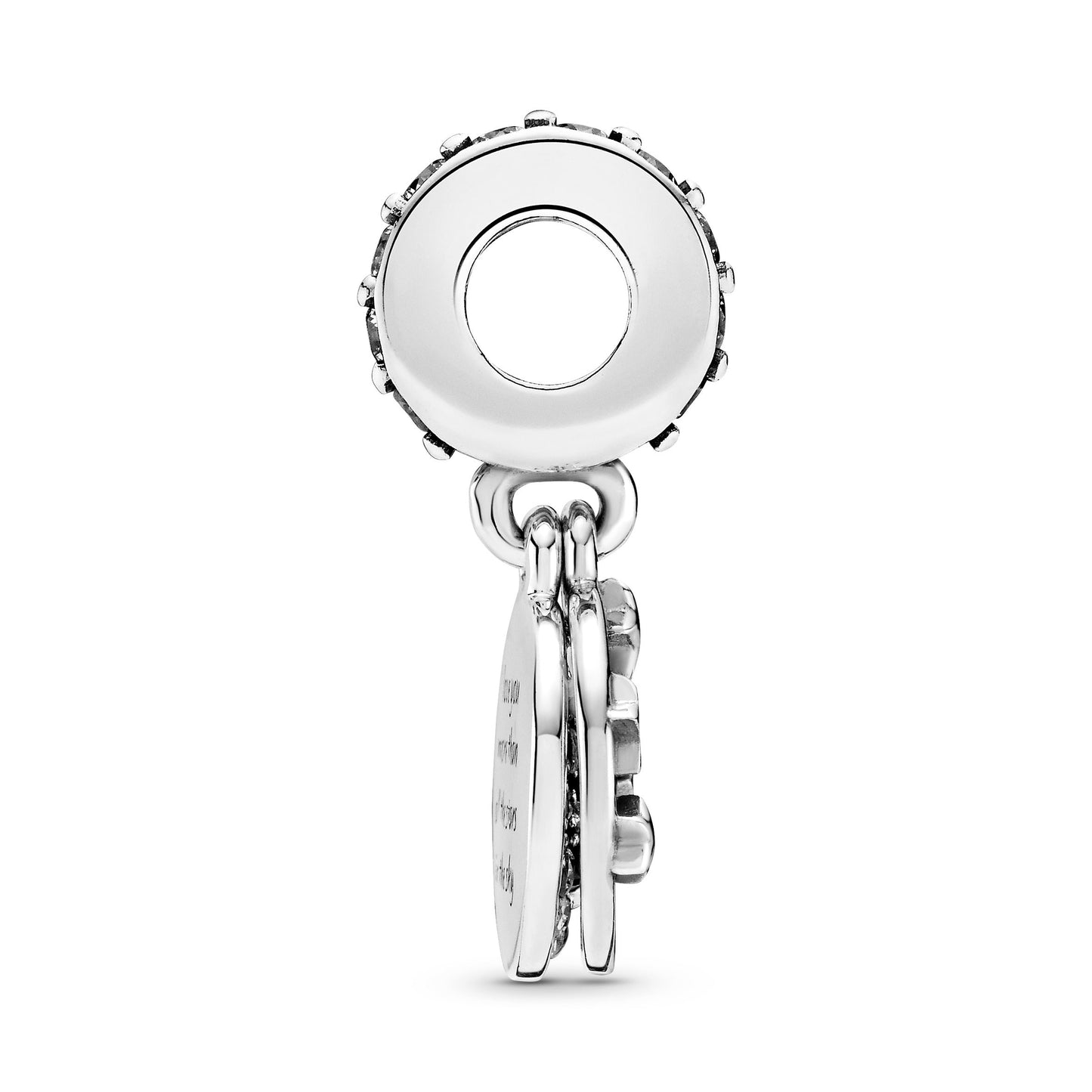 Blue Night Sky Crescent Moon & Stars Dangle Charm