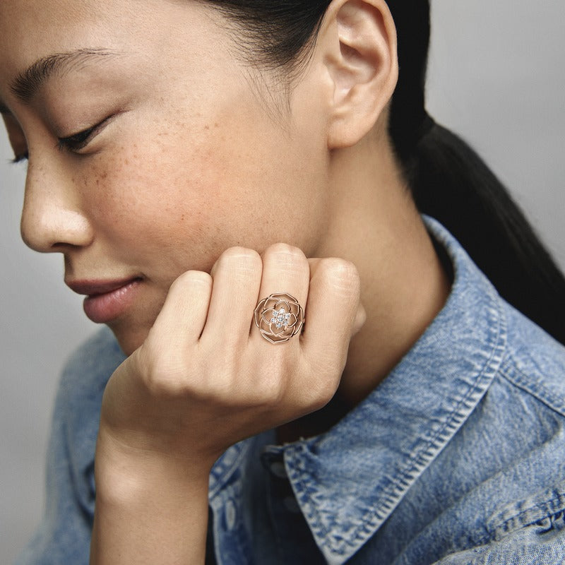 Rose Petals Statement Ring