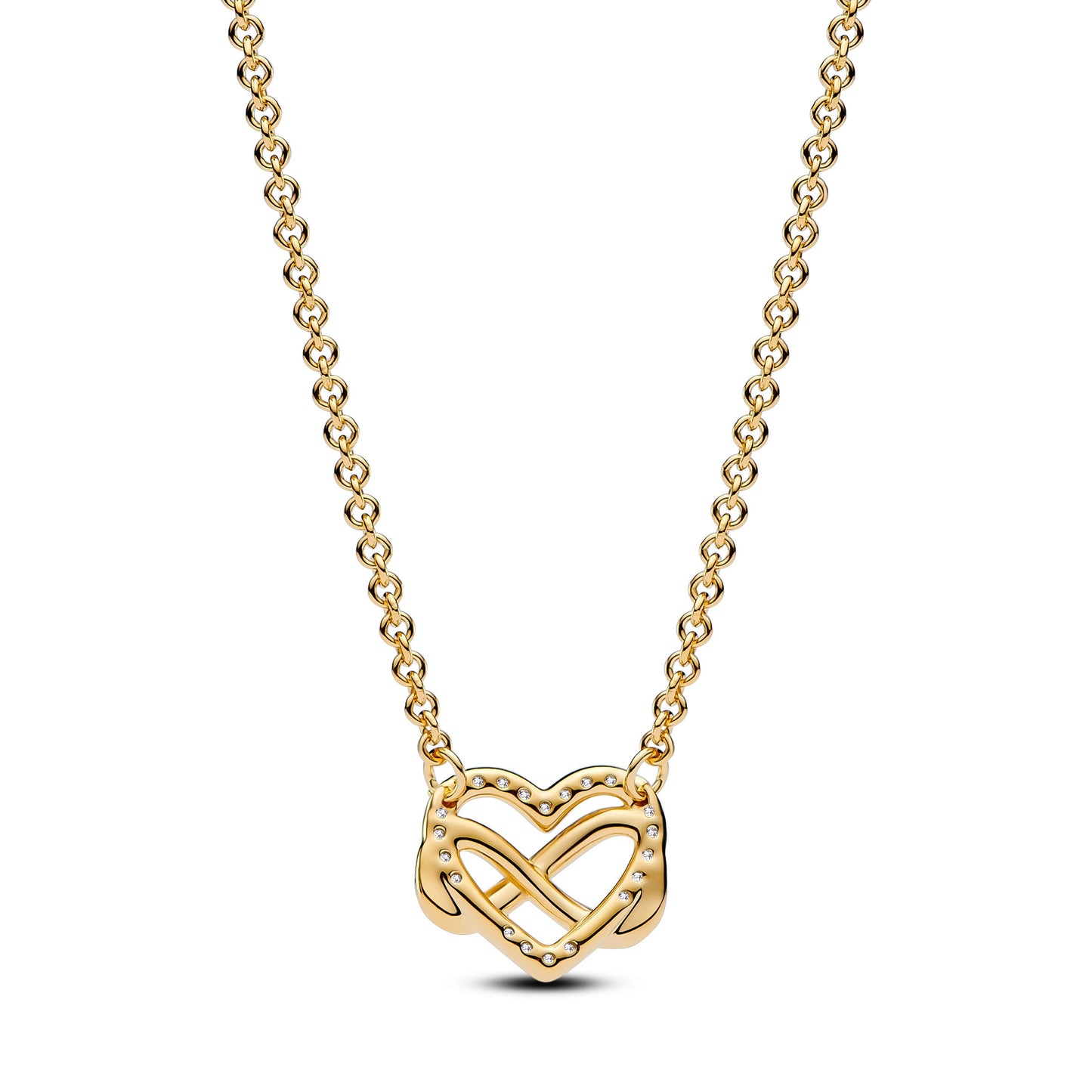 Sparkling Infinity Heart Collier Necklace