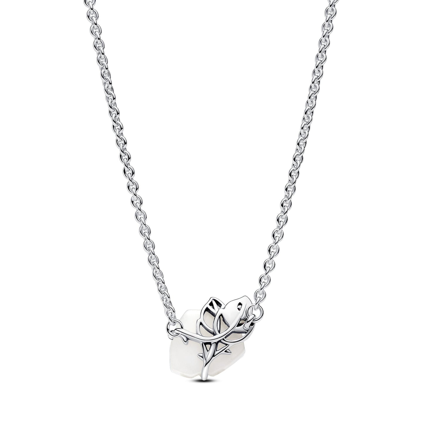 White Rose in Bloom Collier Necklace
