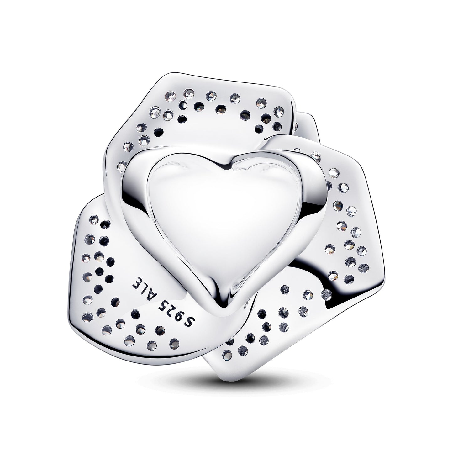Sparkling Rose in Bloom Oversized Charm