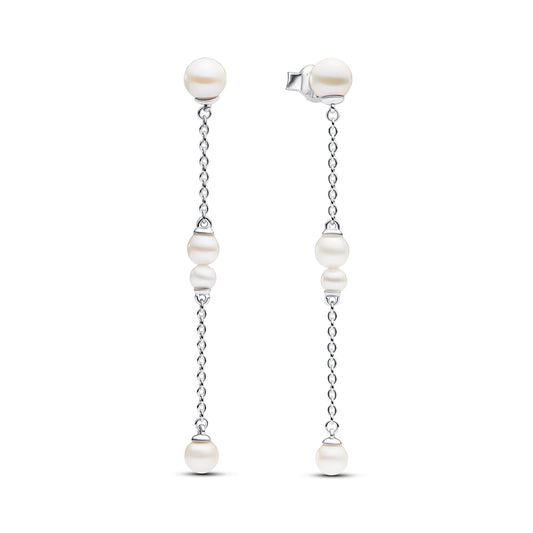 Treated Freshwater Cultured Pearl Drop Earrings