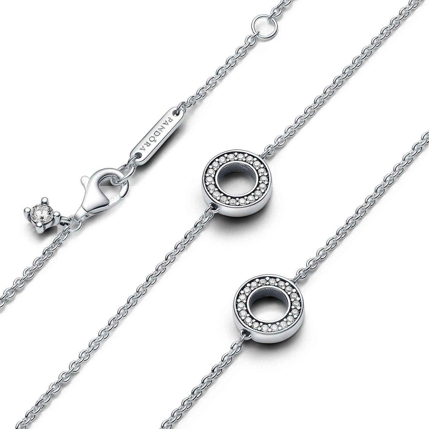 Pavé Circles Chain Necklace