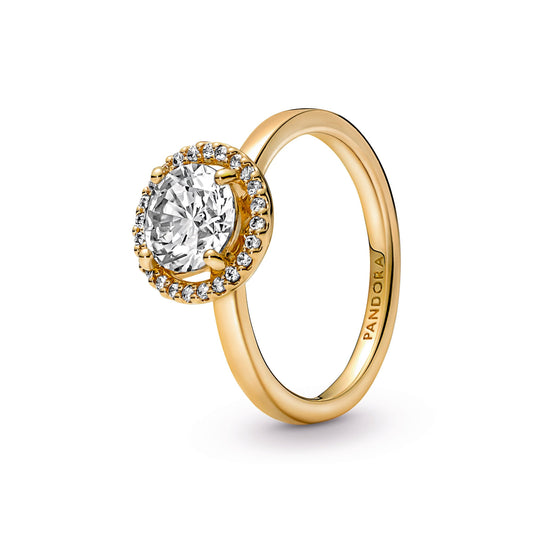 Sparkling Round Halo Ring
