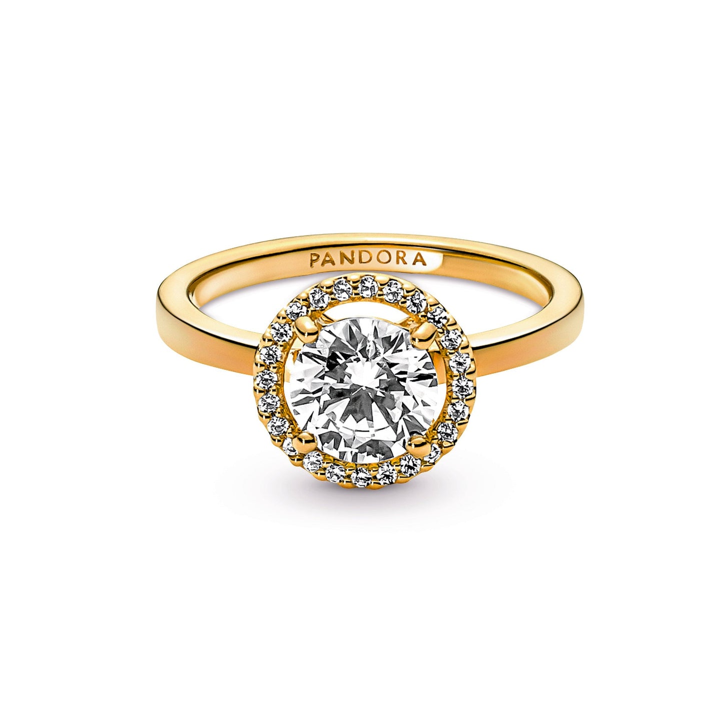 Sparkling Round Halo Ring