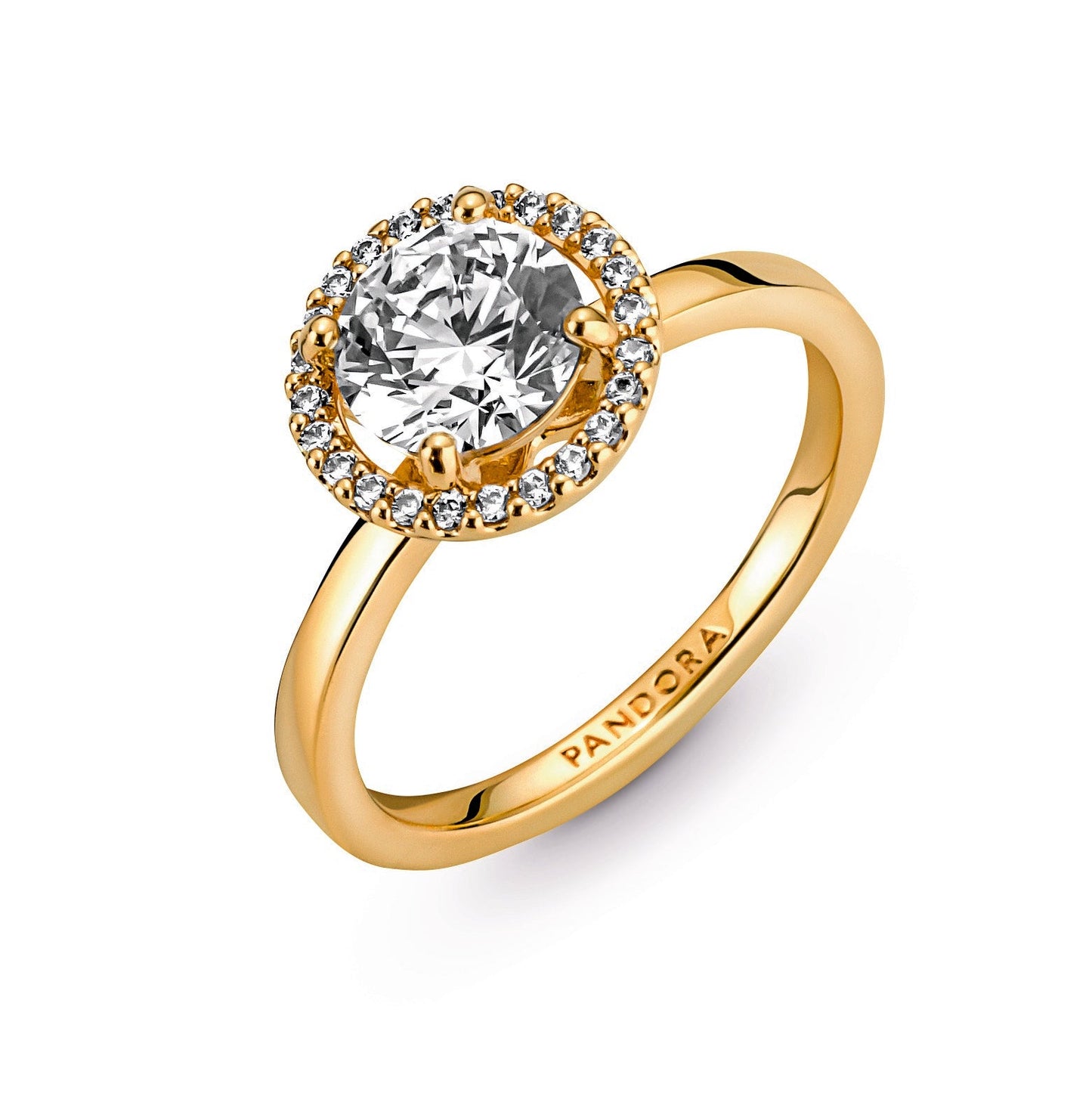 Sparkling Round Halo Ring