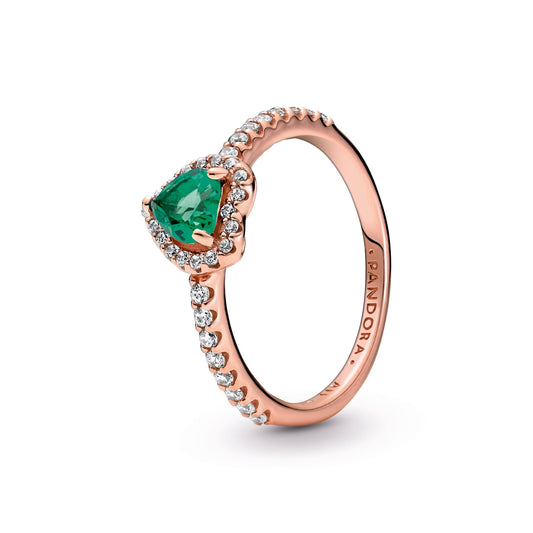 Sparkling Elevated Heart Ring