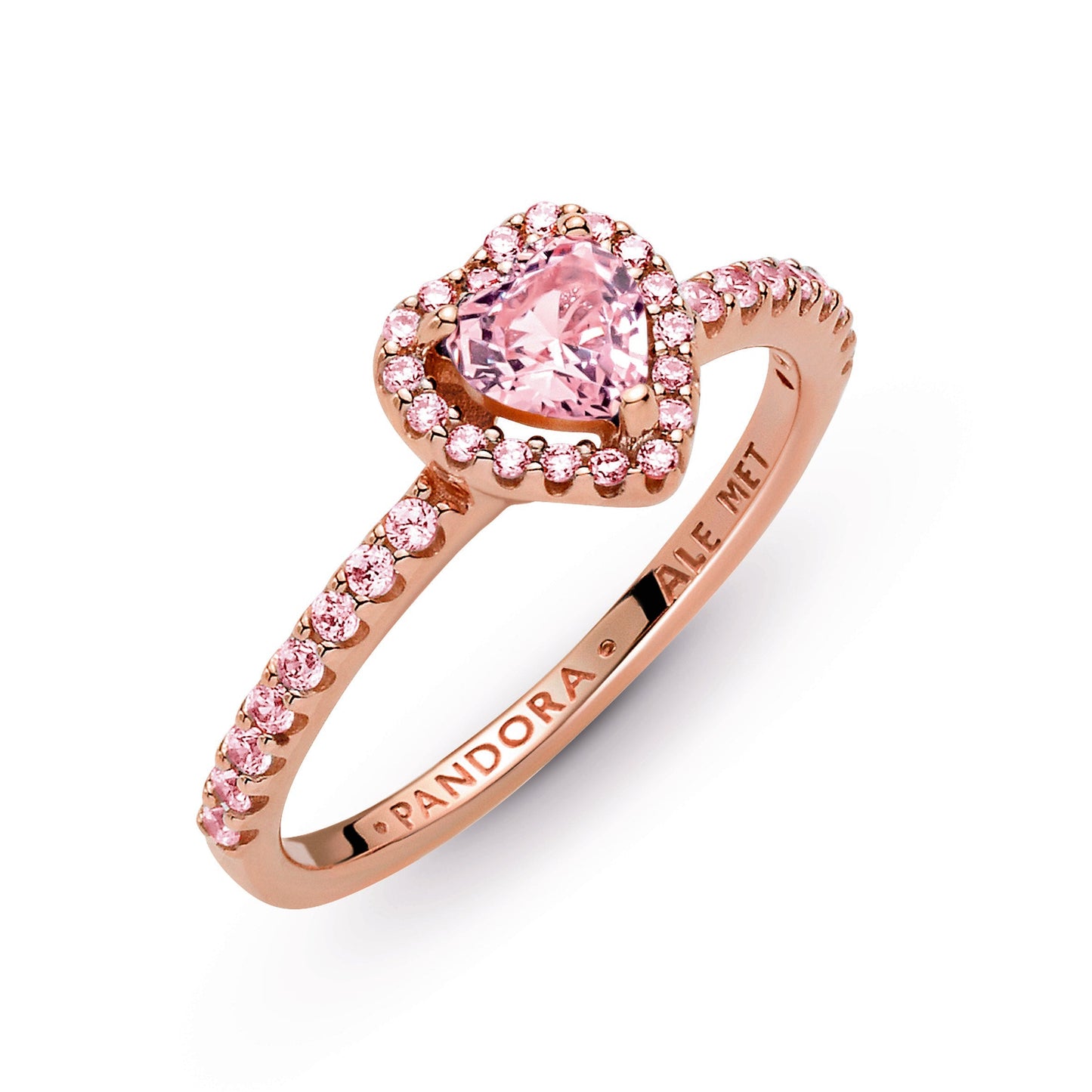Sparkling Elevated Heart Ring