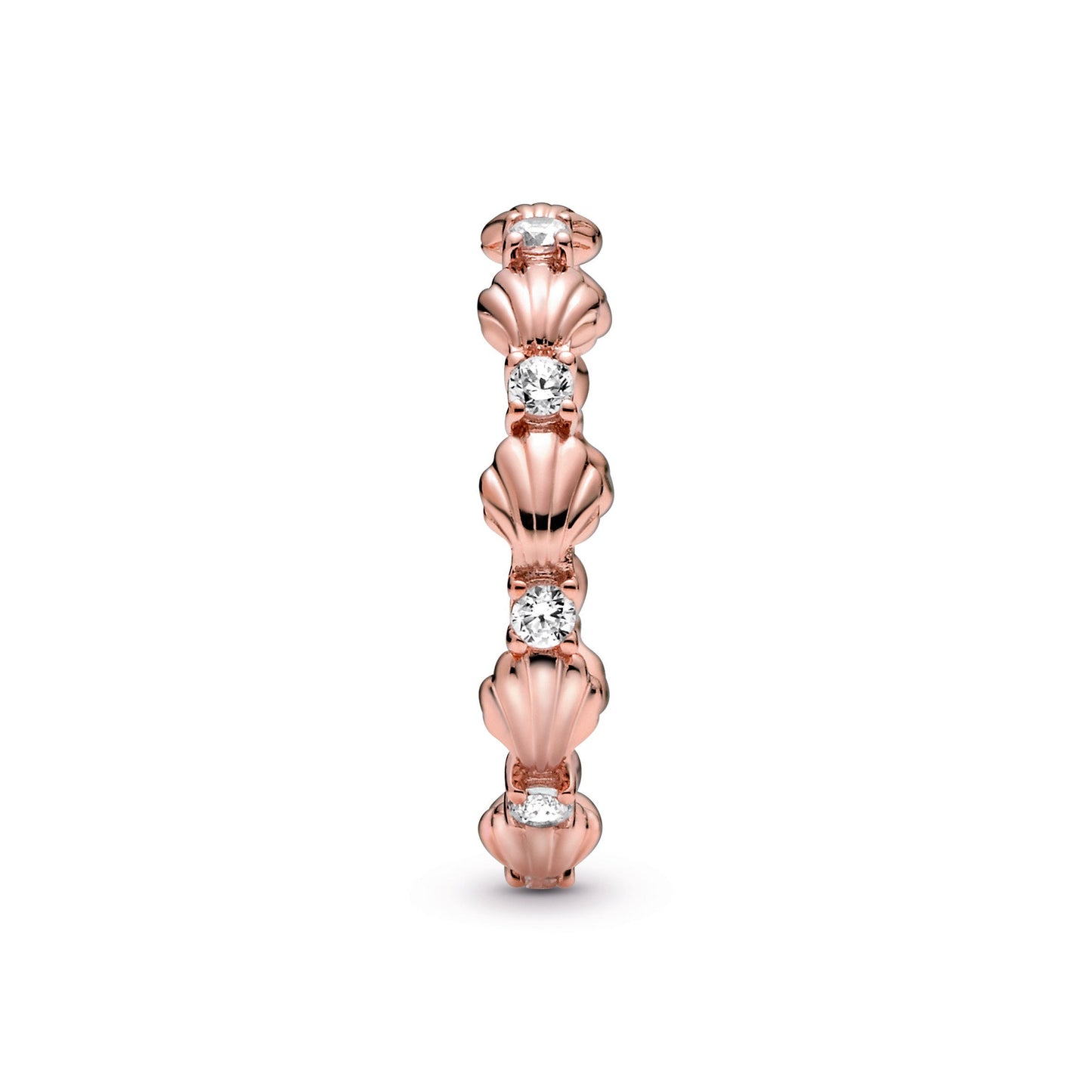 Sparkling Seashell Band Ring