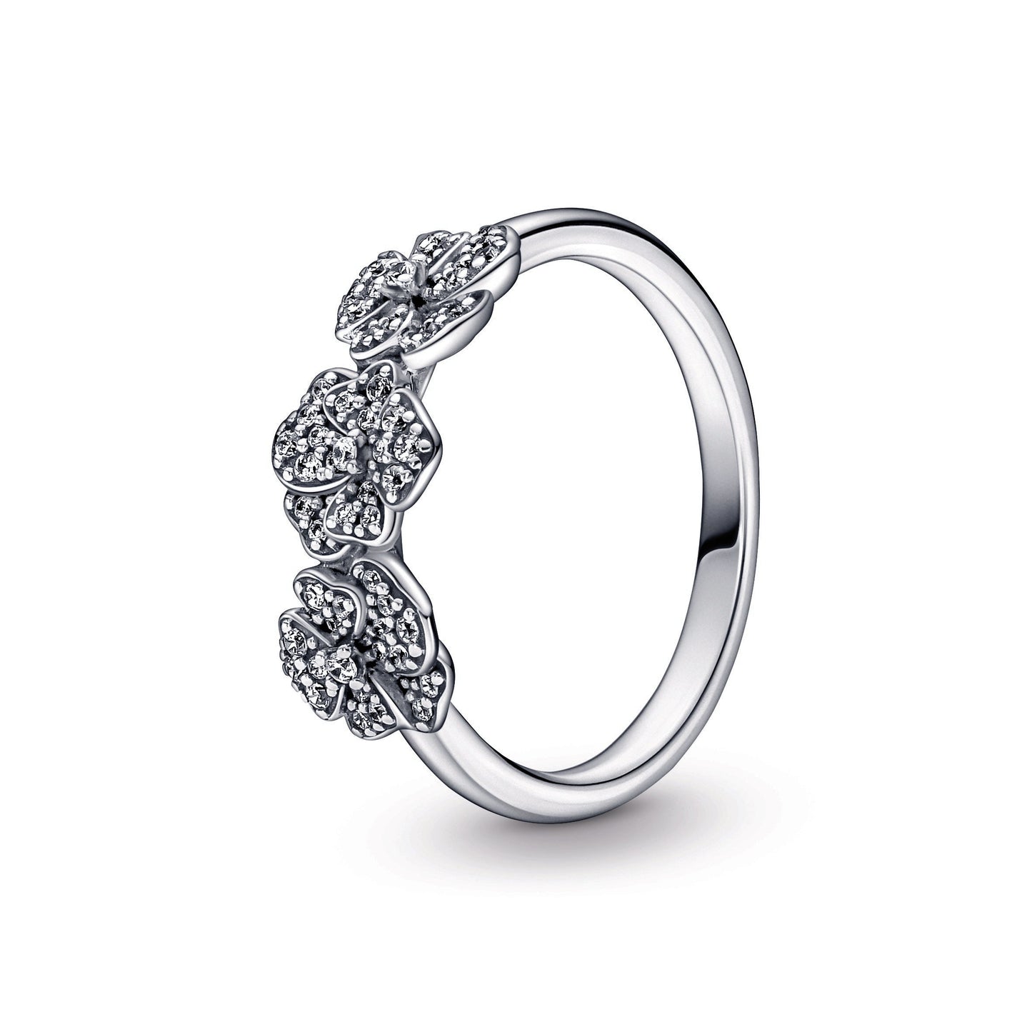 Triple Pansy Flower Ring