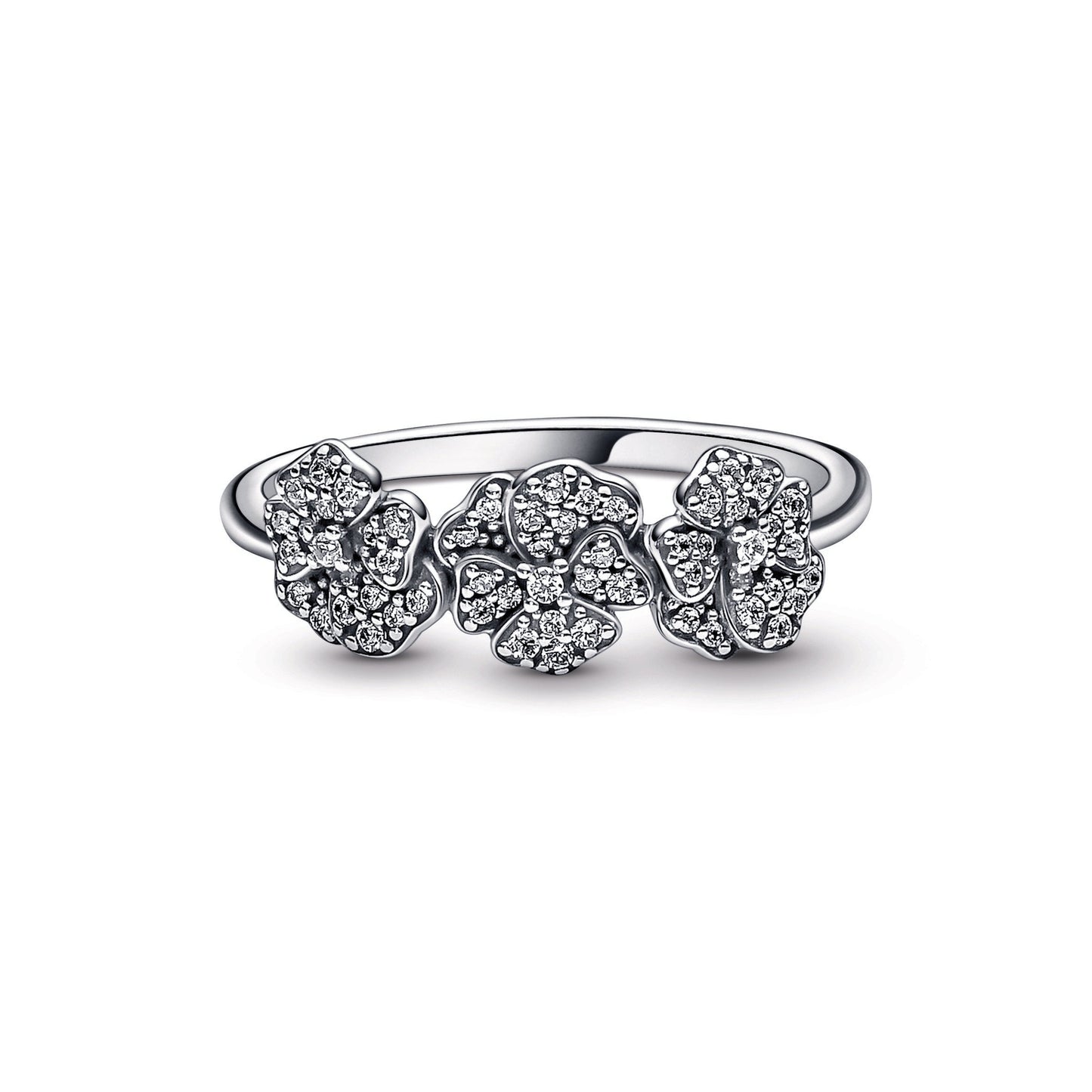 Triple Pansy Flower Ring