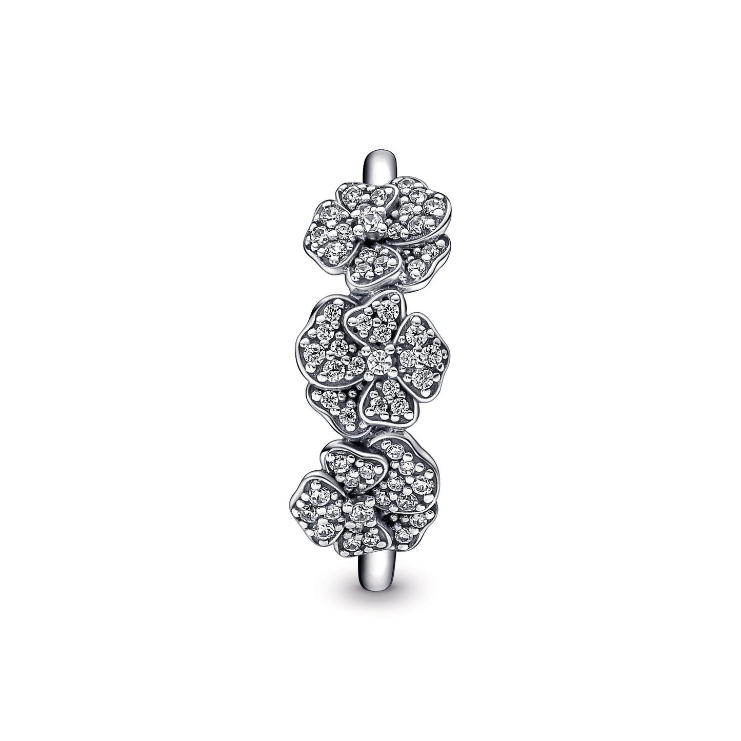 Triple Pansy Flower Ring
