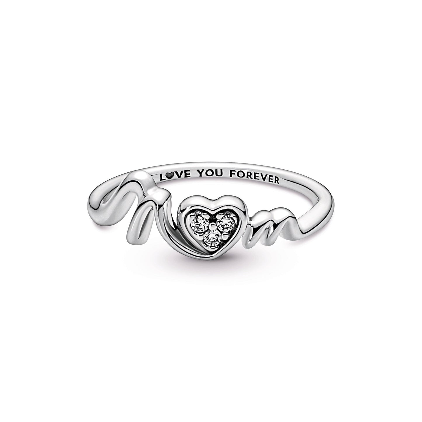 Mum Pavé Heart Ring