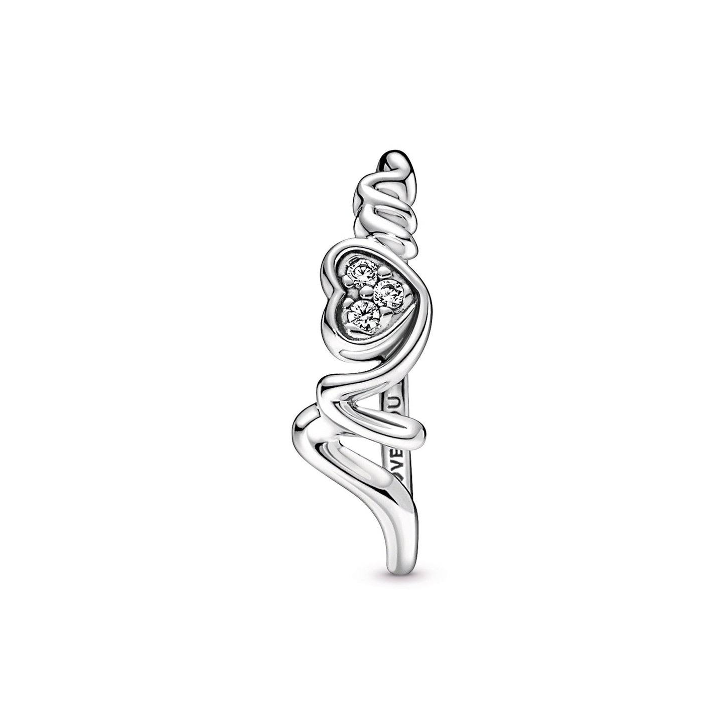 Mum Pavé Heart Ring