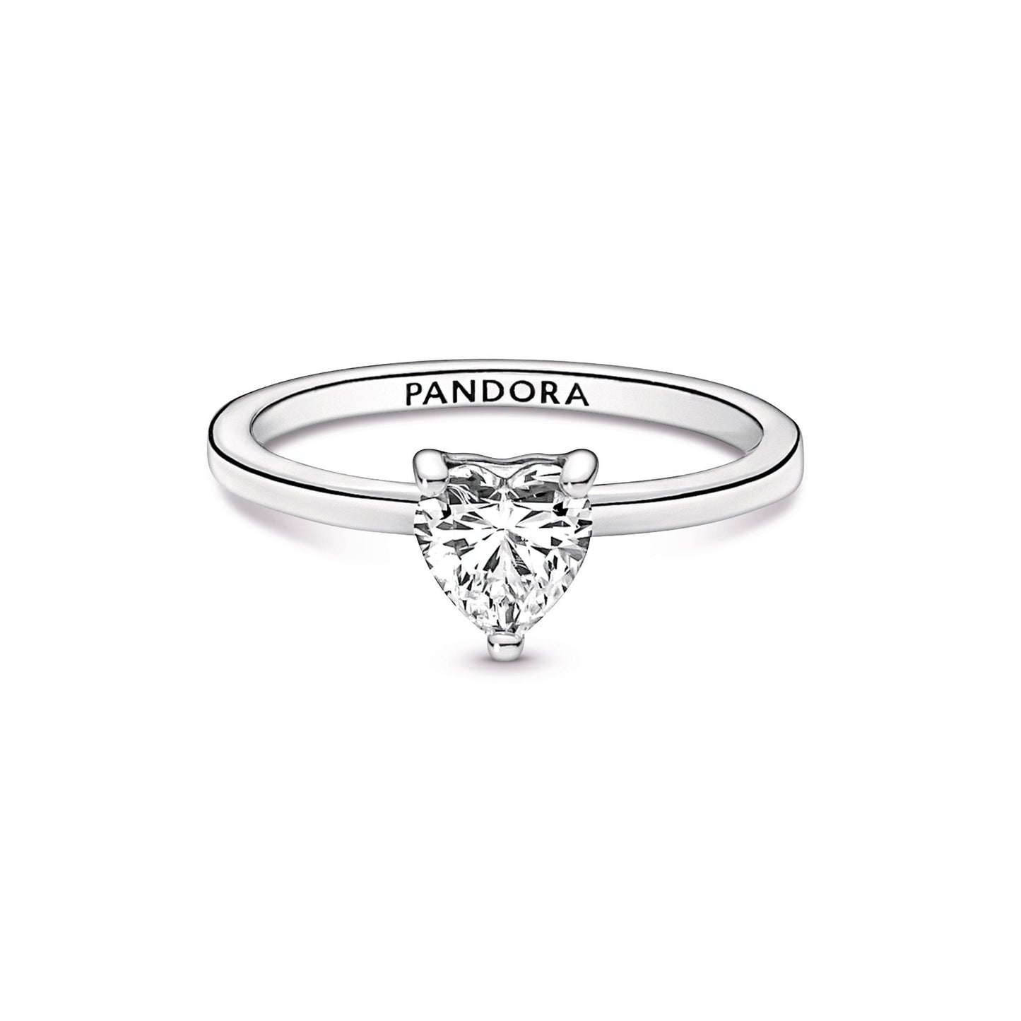 Sparkling Heart Solitaire Ring