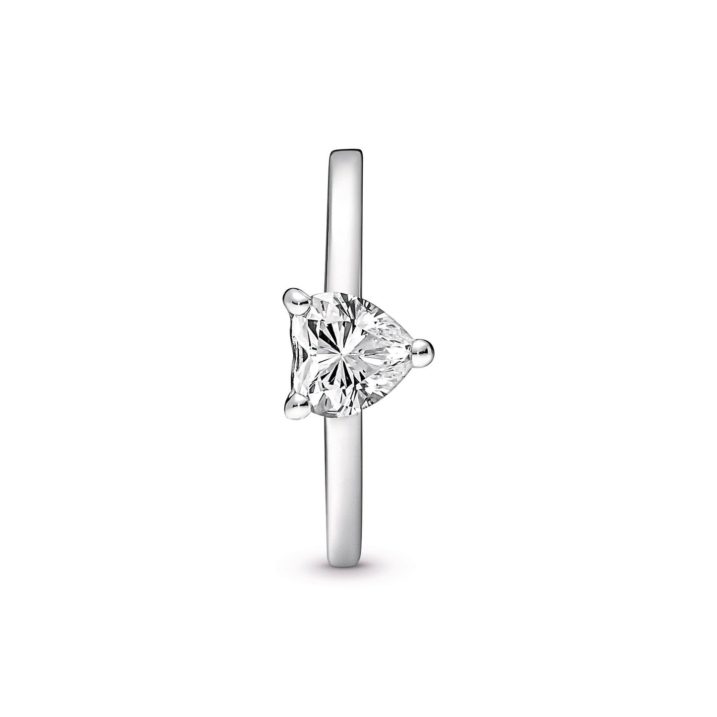 Sparkling Heart Solitaire Ring