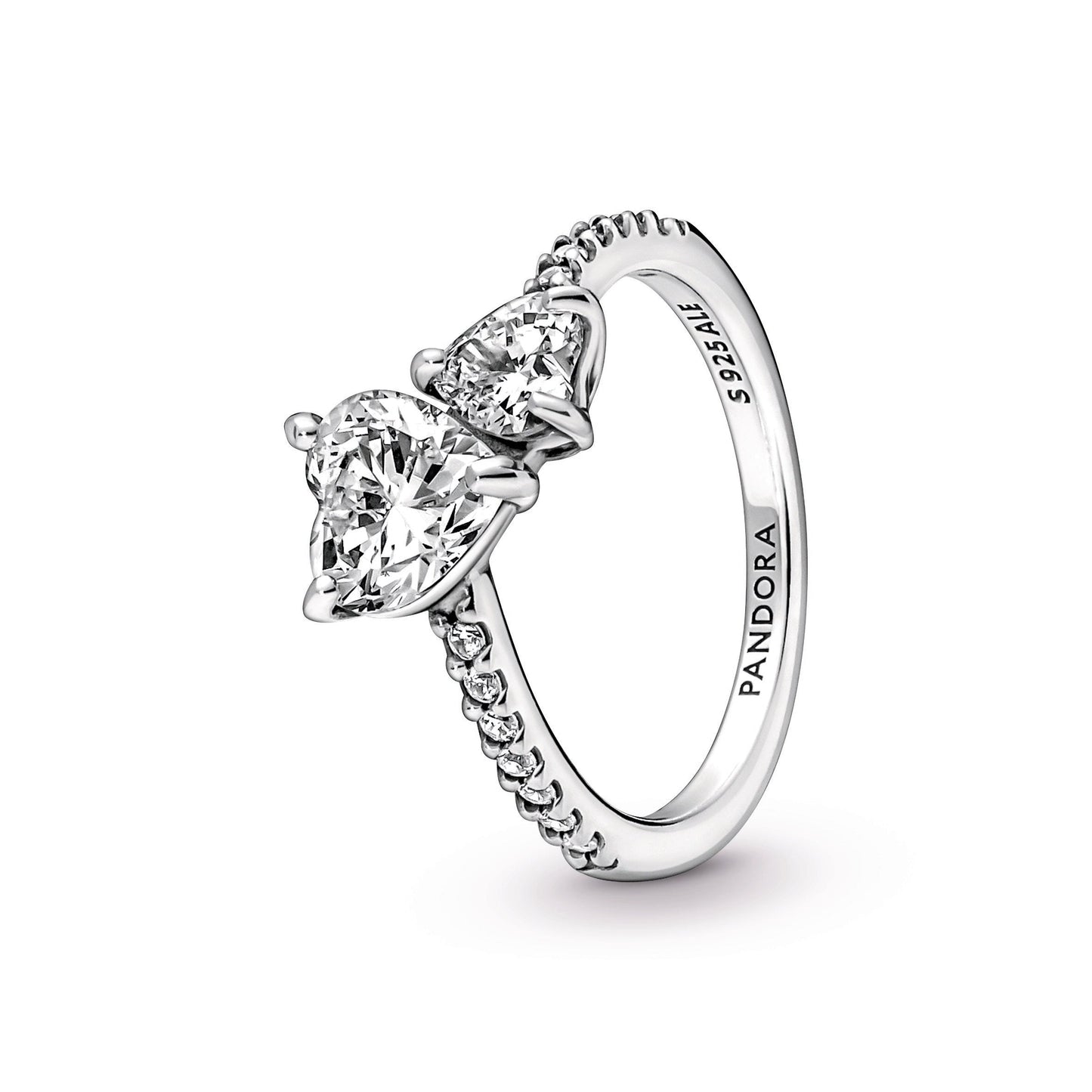 Double Heart Sparkling Ring