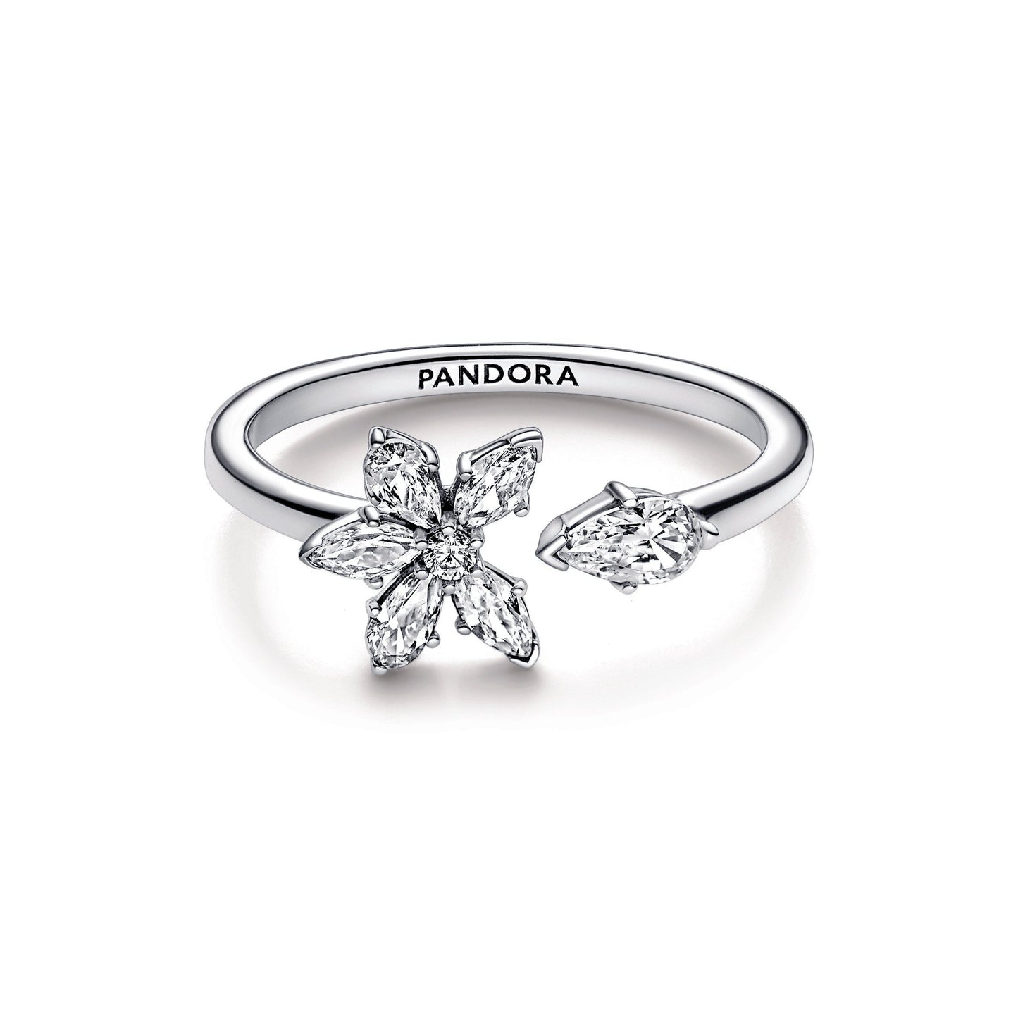 Sparkling Herbarium Cluster Open Ring