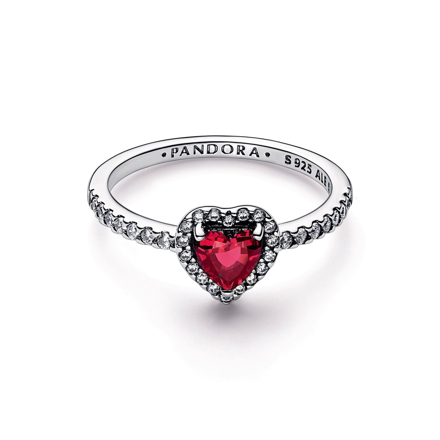 Elevated Red Heart Ring