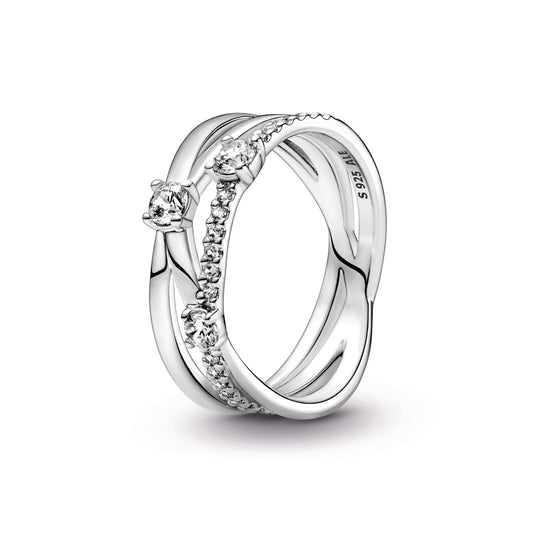 Sparkling Triple Band Ring