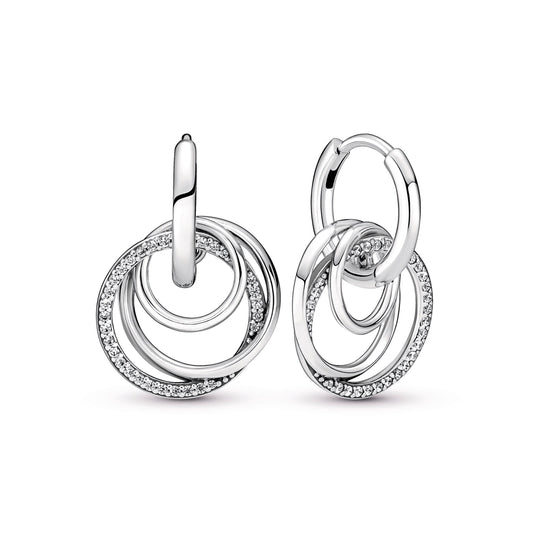 Family Always Encircled Hoop Earrings
