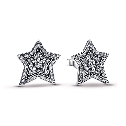 Celestial Asymmetric Star Stud Earrings