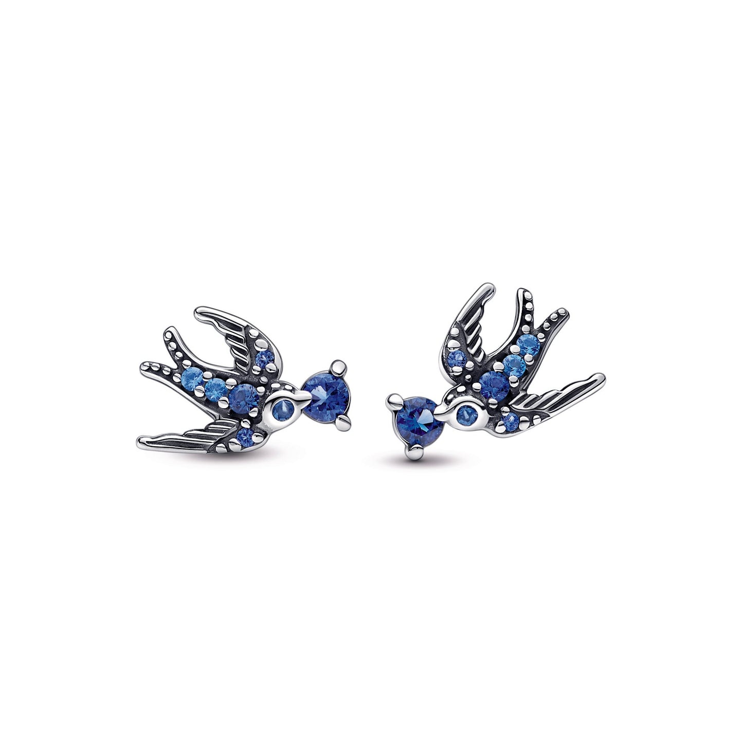 Sparkling Swallow Stud Earrings