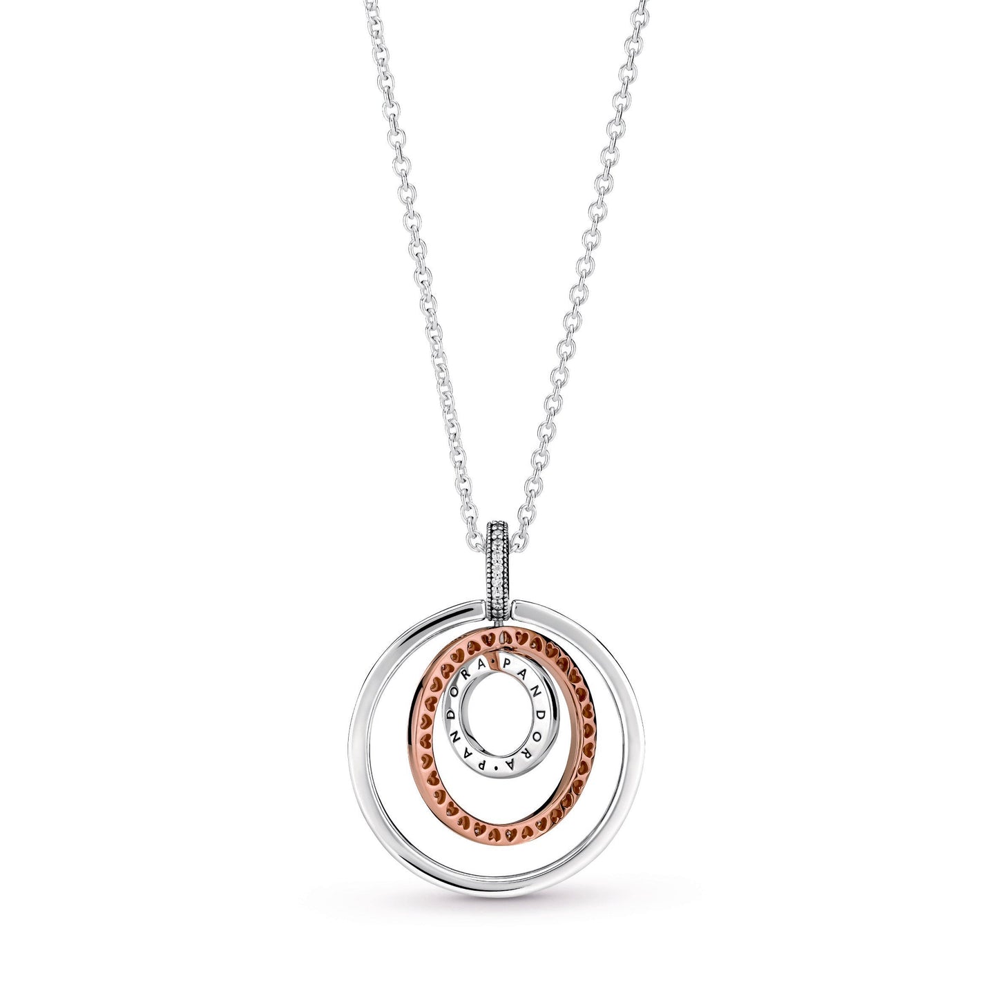 Two-tone Circles Pendant & Necklace